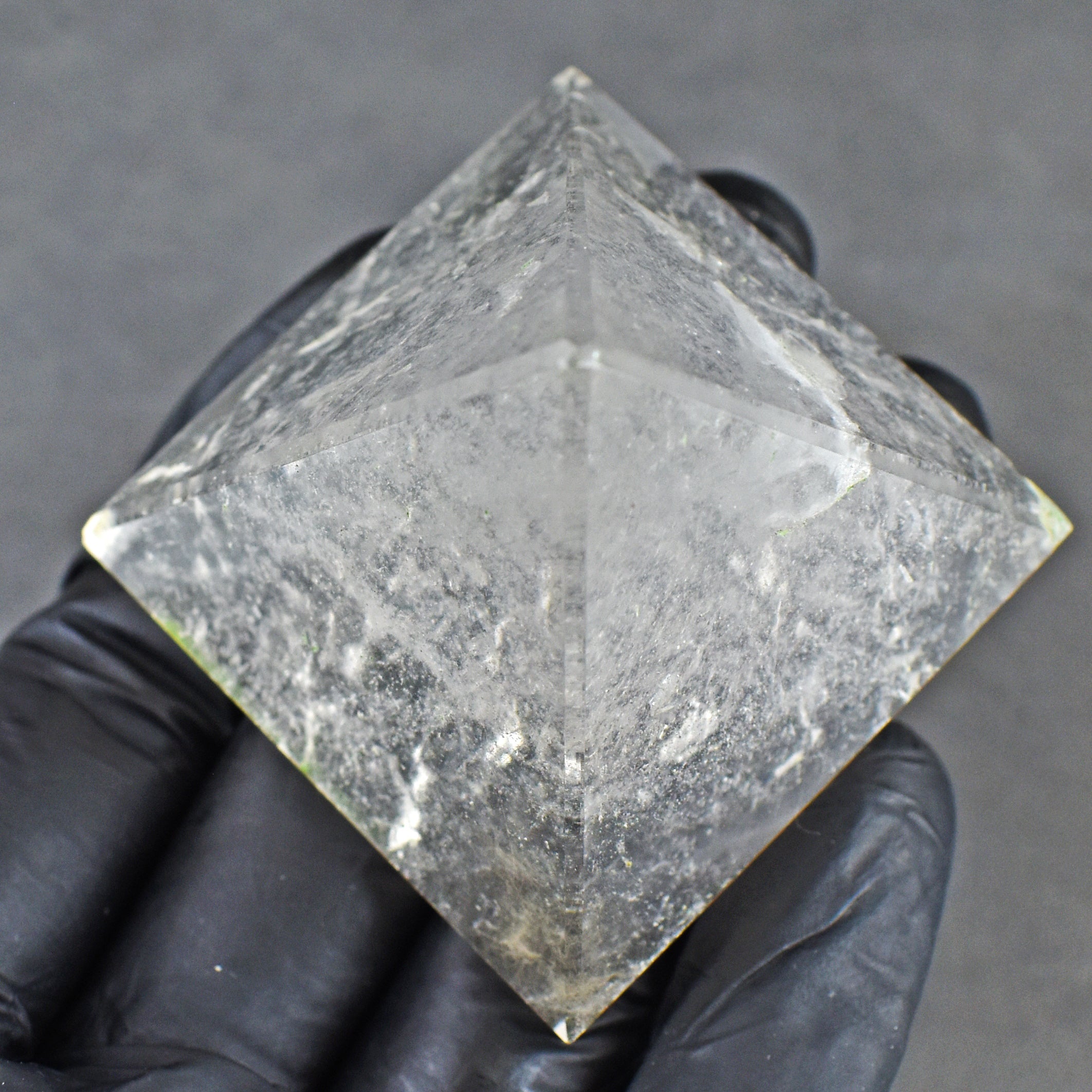 Radiant 441.00 Cts Exclusive White Quartz Healing Crystal Specimen Premium Pyramid