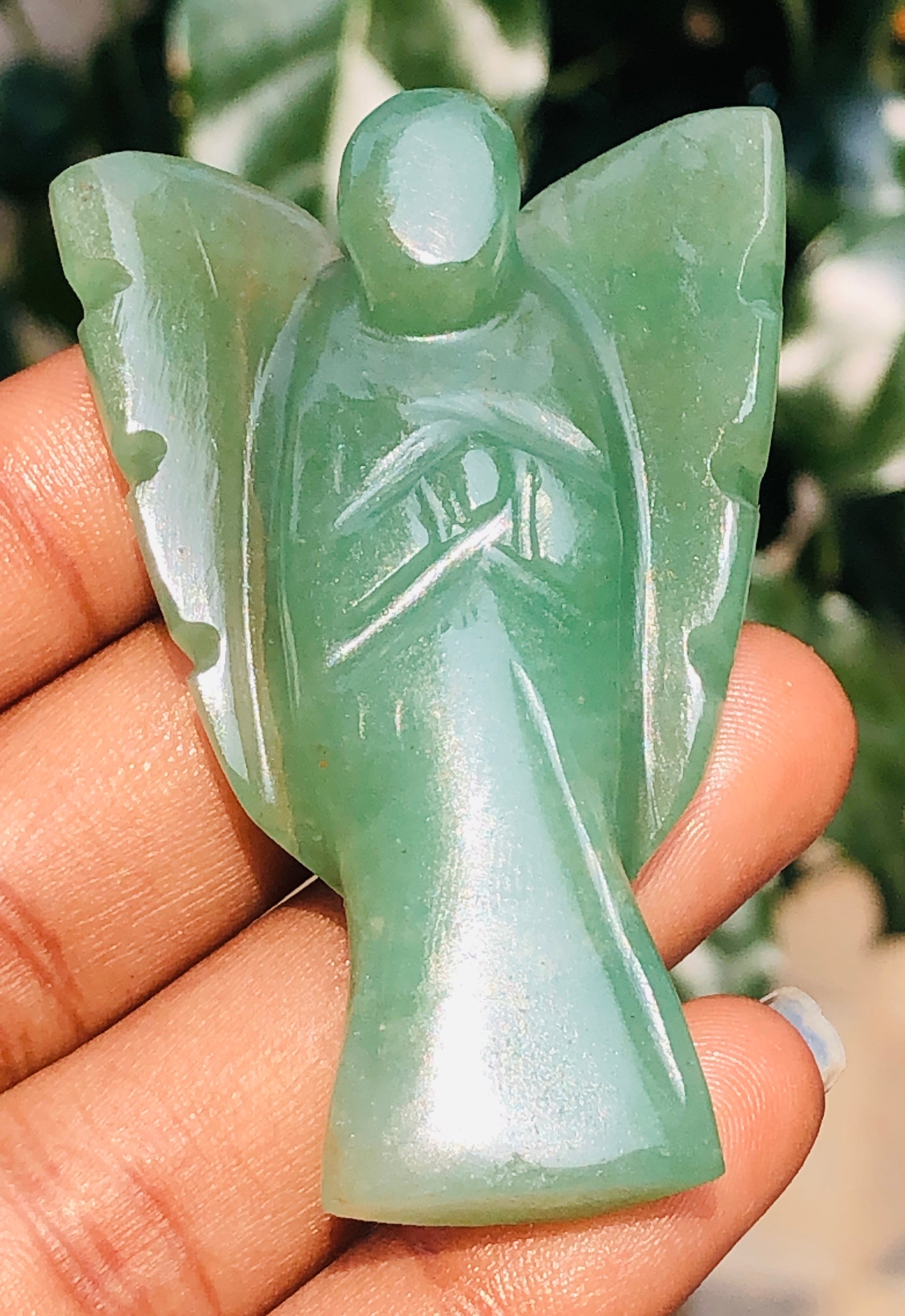 Attractive 149.00 Cts Genuine Green Aventurine Healing Premium Divine Crystal Angel
