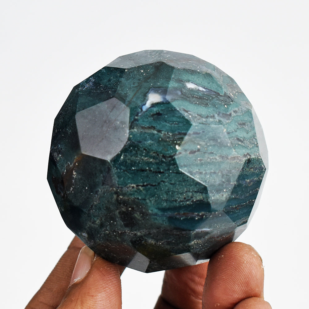 Natural 1007.00  Carats  Genuine  Moss Agate  Hand Carved  Faceted  Healing   Sphere