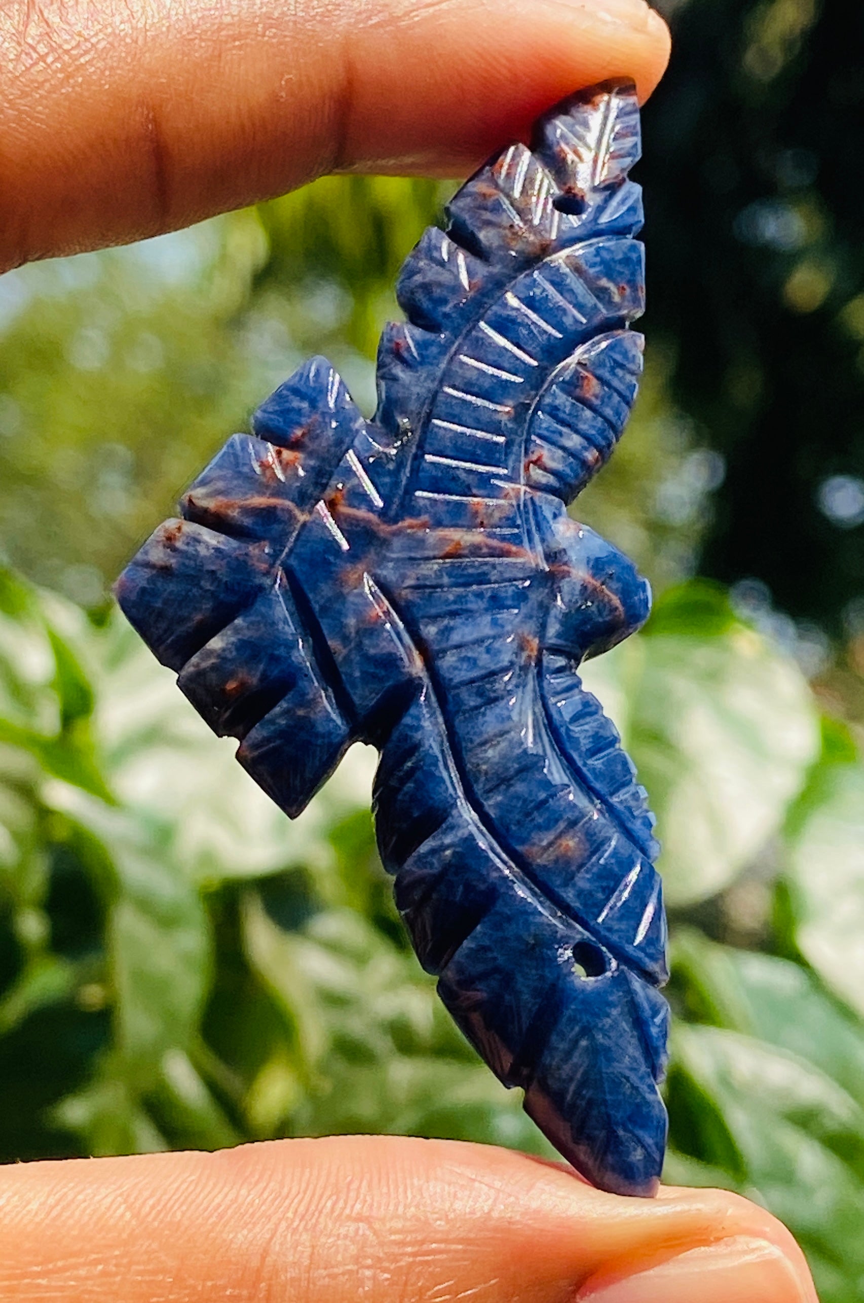 Awful 52.00 Cts Genuine Blue Sodalite Hand Carved Premium Eagle Crystal