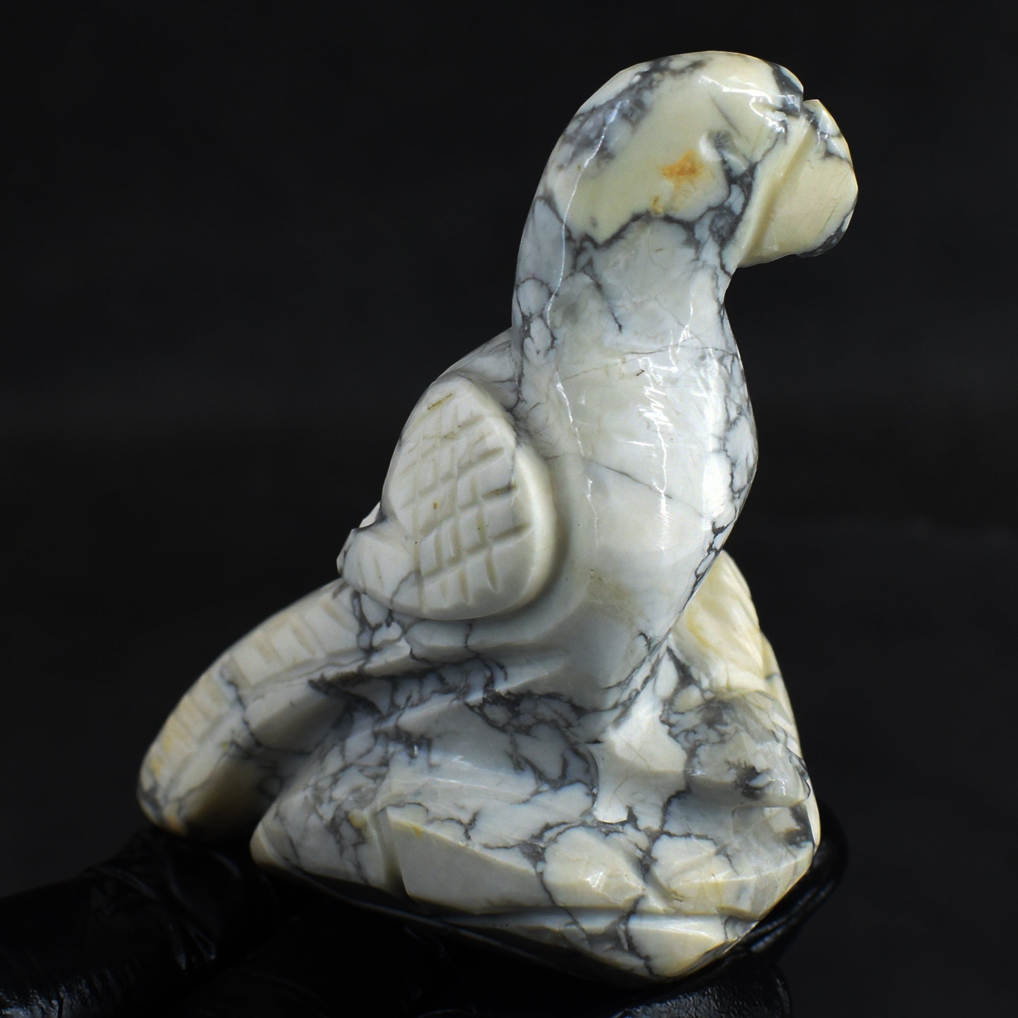 Natural 781.00 Cts Genuine Howlite Crystal Gemstone Hand Carved Premium Bird 2026  Collection