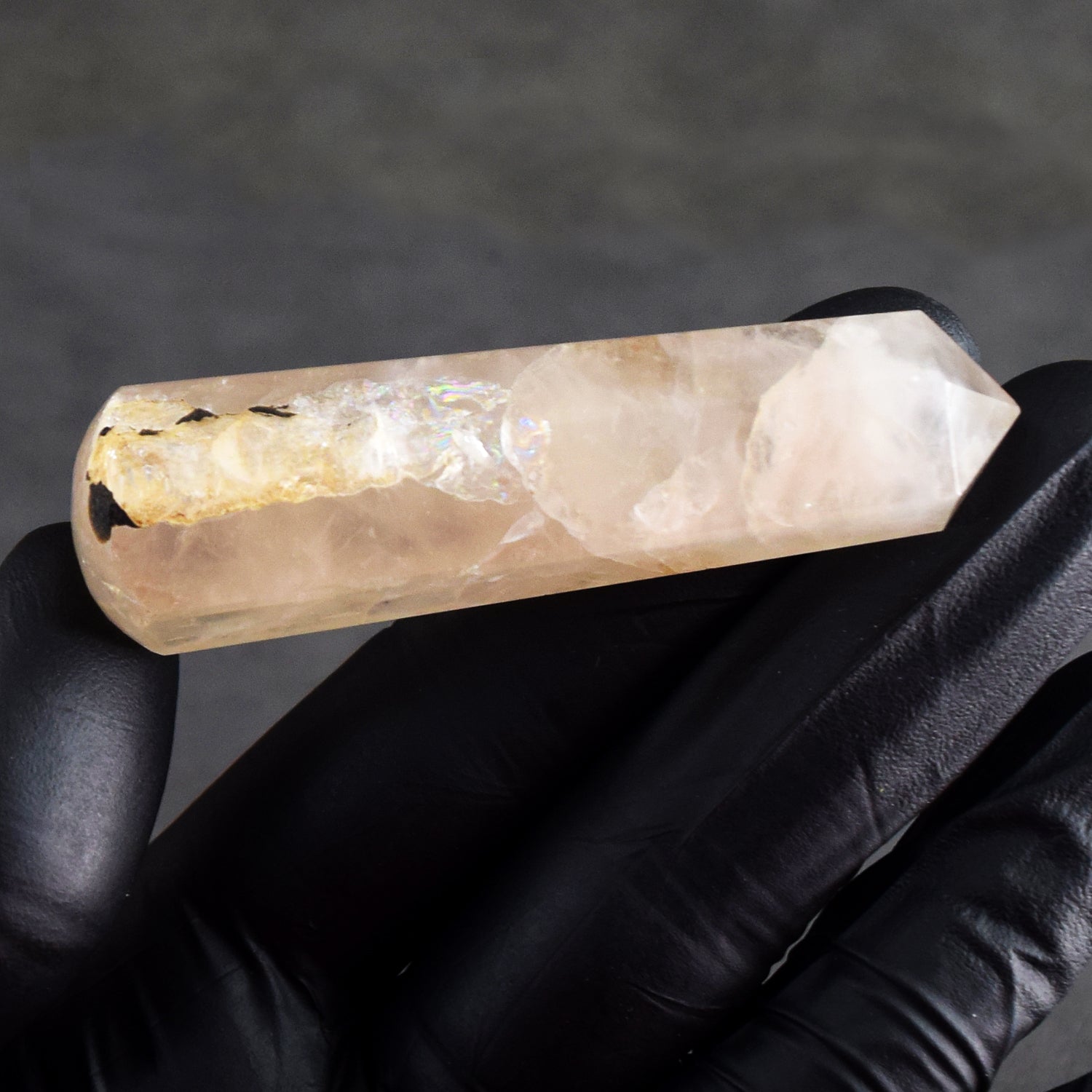 Lovely 167.00 Carats Genuine Rutile Quartz Crystal Gemstone Healing Point