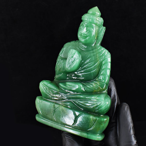43.12LB Natural Carved Pierced Blue Aventurine Lizard