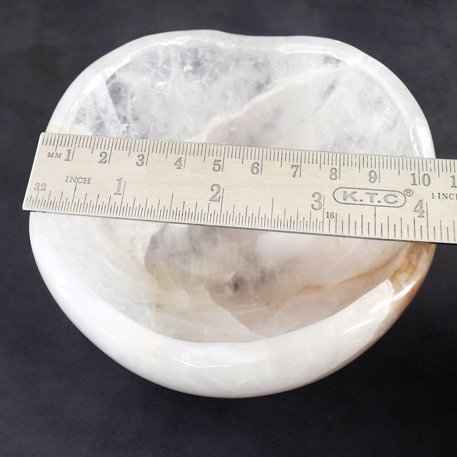 Very Attractive 3056.00 Carats Genuine White Quartz Hand Carved Crystal Gemstone Carving Big Bowl