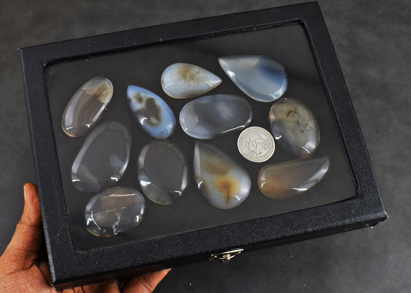 Amazing   840.00 Carats  Genuine Agate Untreated Gemstone Cabochon Lot