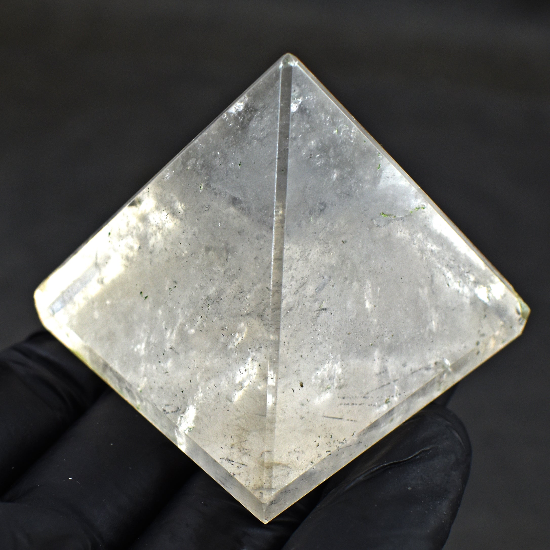Radiant 441.00 Cts Exclusive White Quartz Healing Crystal Specimen Premium Pyramid