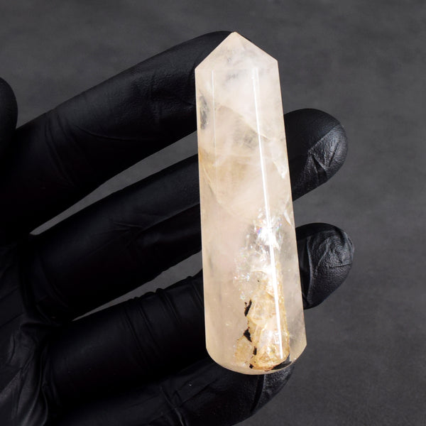 Lovely 167.00 Carats Genuine Rutile Quartz Crystal Gemstone Healing Point