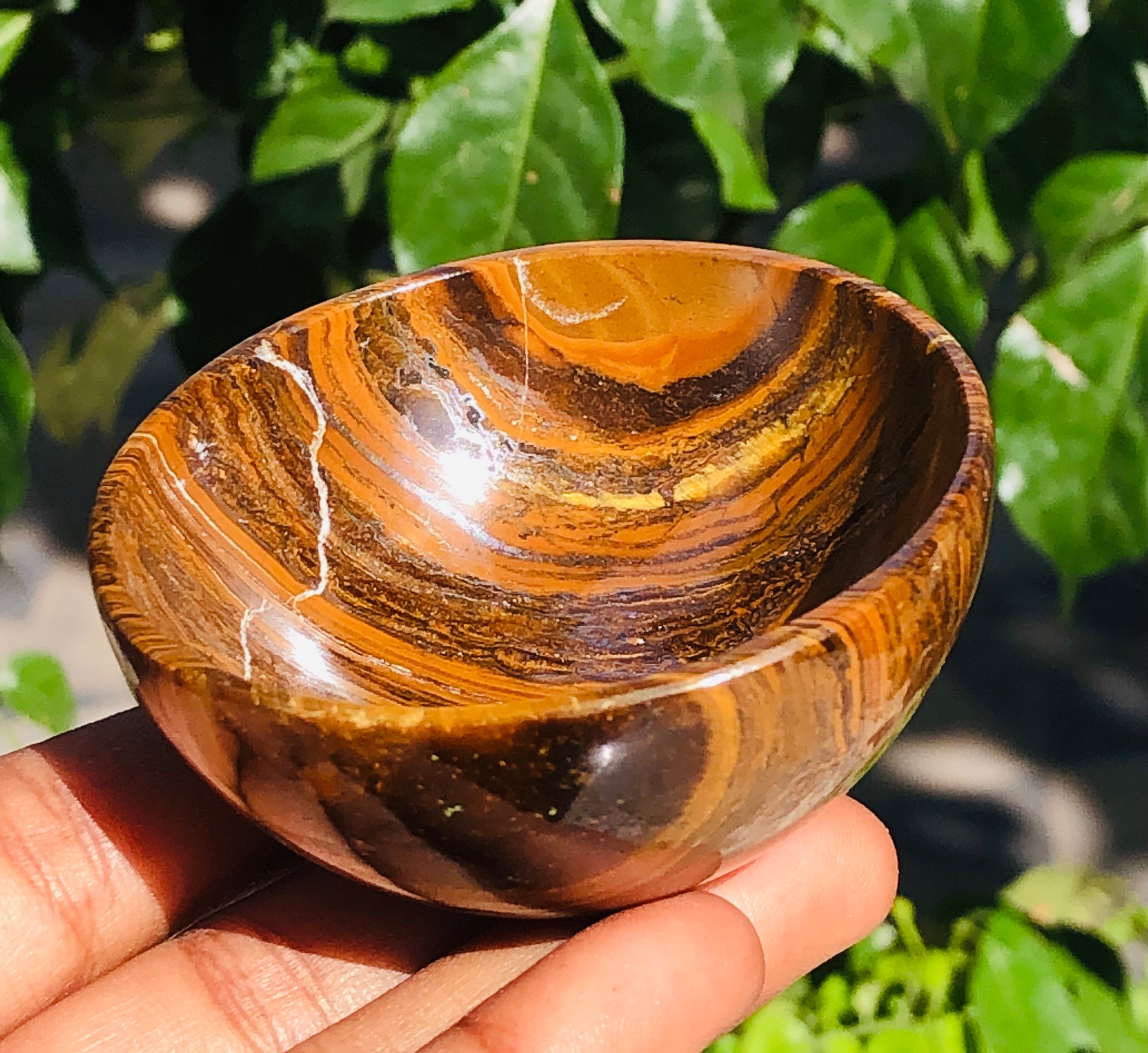 Awesome 317.00 Cts Genuine Tiger Eye Hand Carved Premium Crystal Bowl