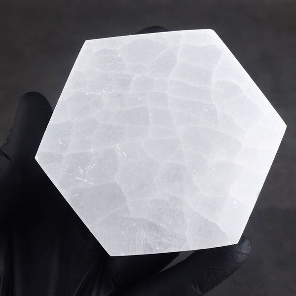 Amazing 786.00 Cts Genuine Selenite Healing Gemstone Hexagaon Crystal