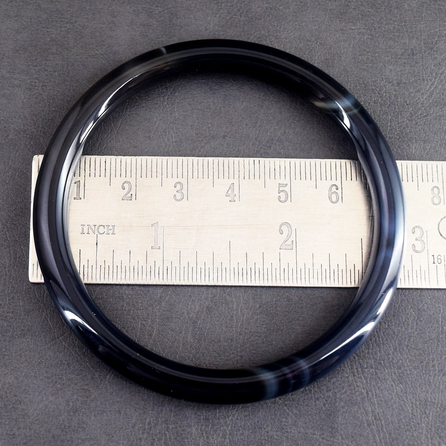 Stunning 85.00 Cts Genuine Black Agate Crystal Specimen Gemstone Premium Fancy Bangle