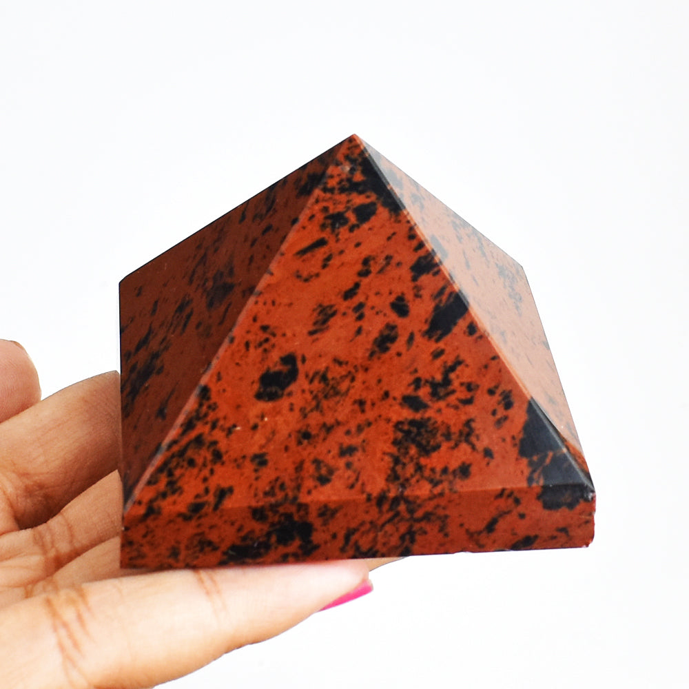 Artisian  733.00 Carats Genuine  Mahogany  Jasper  Hand Carved  Healing  Pyramid Gemstone