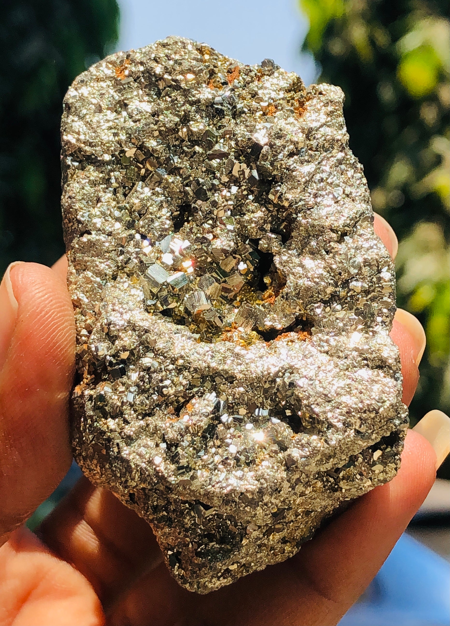 Artisian 1073.00 Cts Genuine Peru Pyrite Healing Crystal Specimen Gemstone