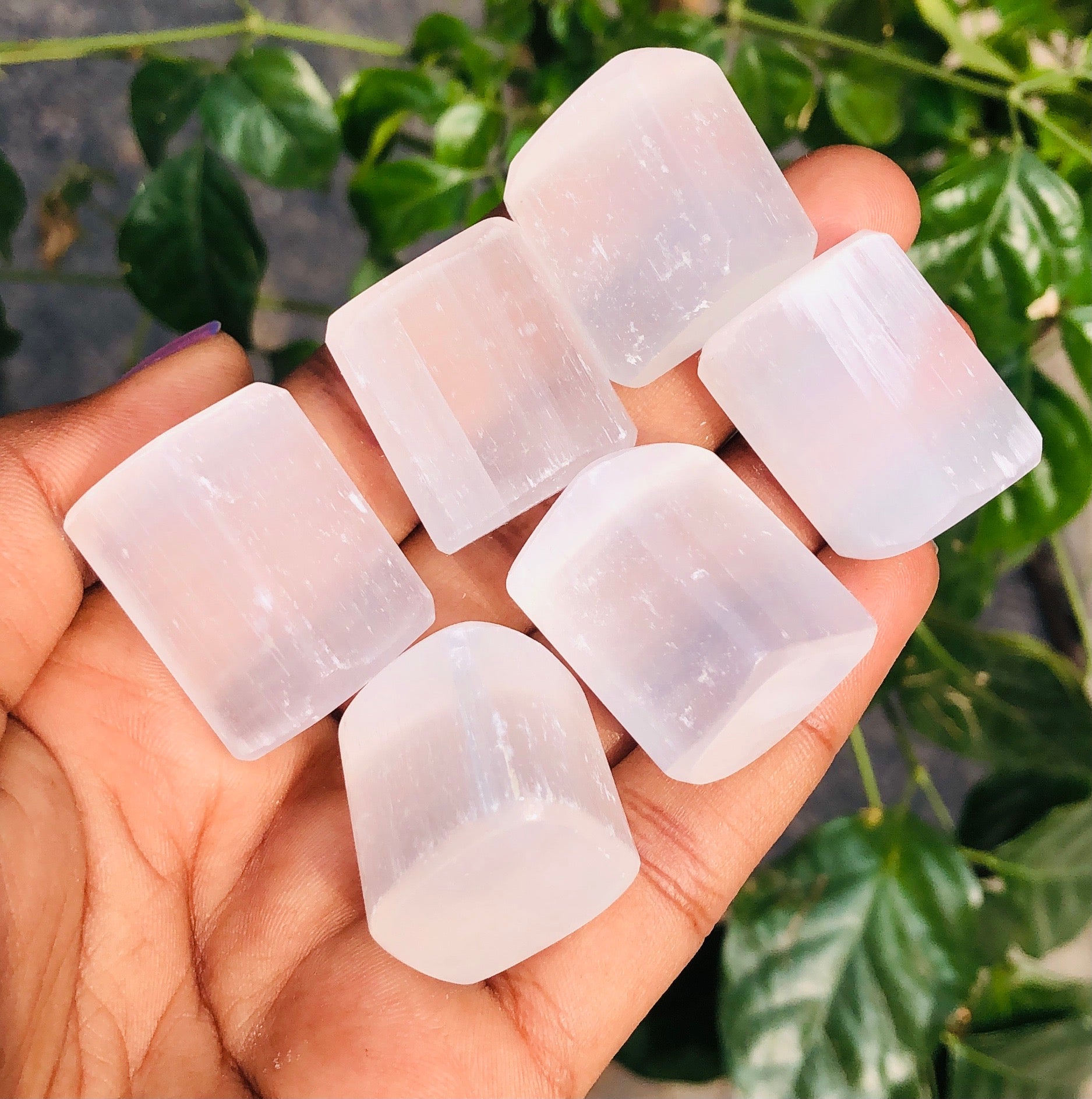 Charming 475.00 Cts Genuine Selenite Healing Crystal Gemstone Tumble Lot