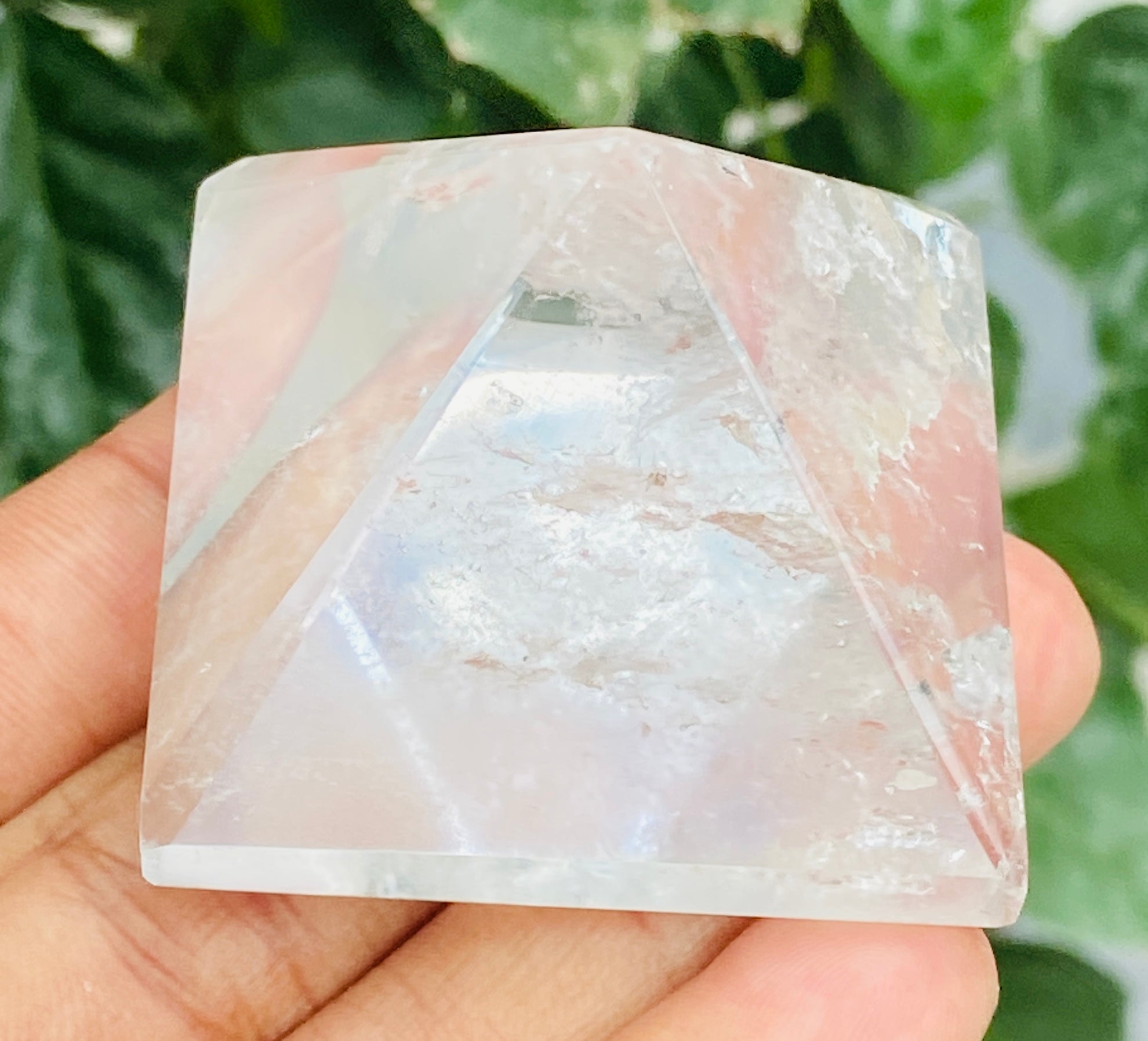Radiant 313.00 Cts Exclusive White Quartz Healing Crystal Specimen Premium Pyramid