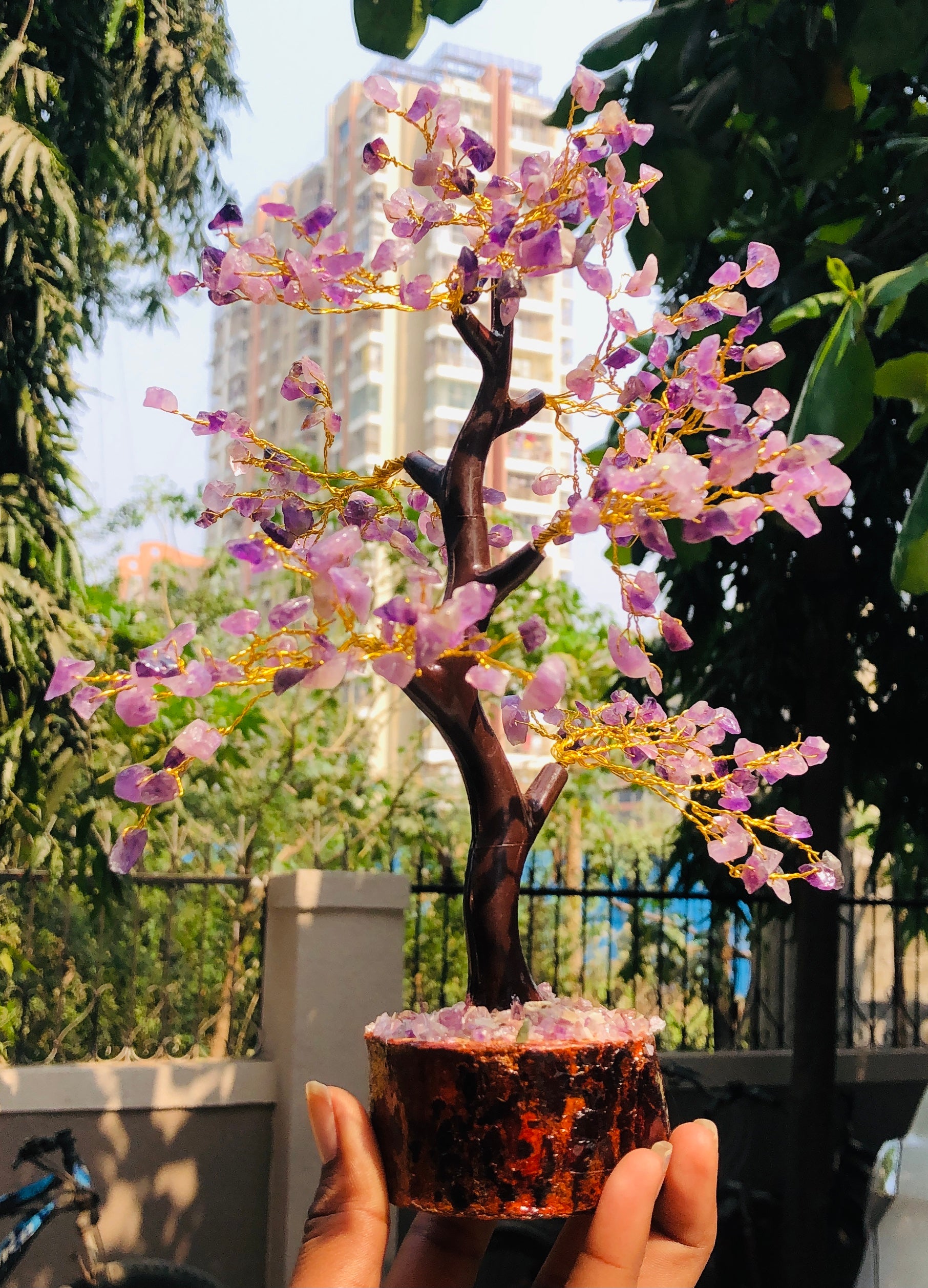 Wonderful 9 Inches 1271.00 Cts Genuine Amethyst Crystal Gemstone Tree