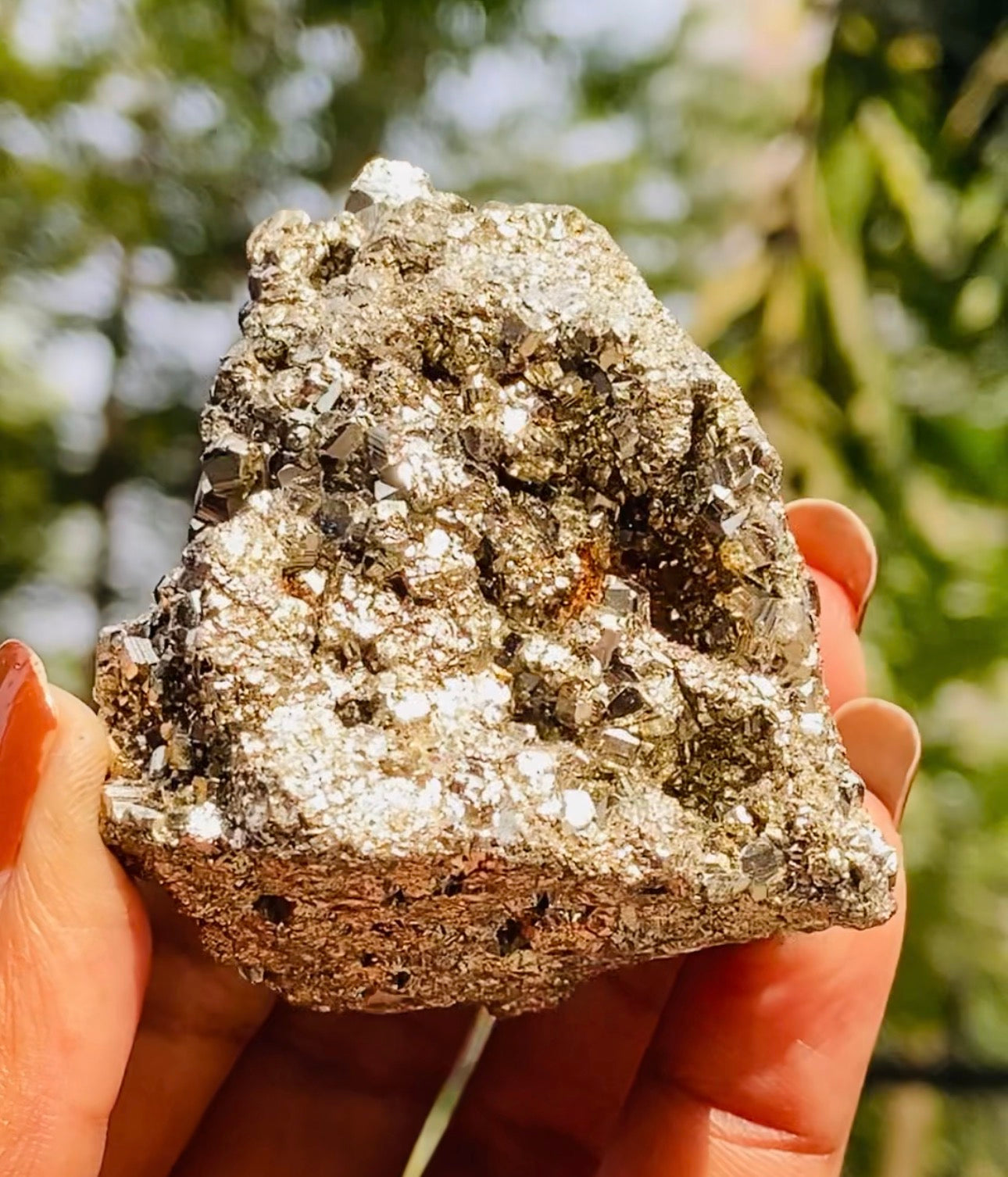 Beautiful 827.00 Cts Genuine Peru Pyrite Crystal Specimen Healing Cluster Gemstone