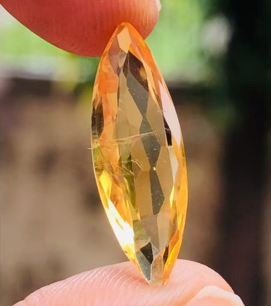 Exclusive 5.00 Cts Genuine Citrine Faceted Loose Gemstone