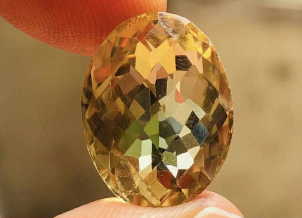 Exclusive 12.00 Cts Genuine Citrine Faceted Loose Gemstone