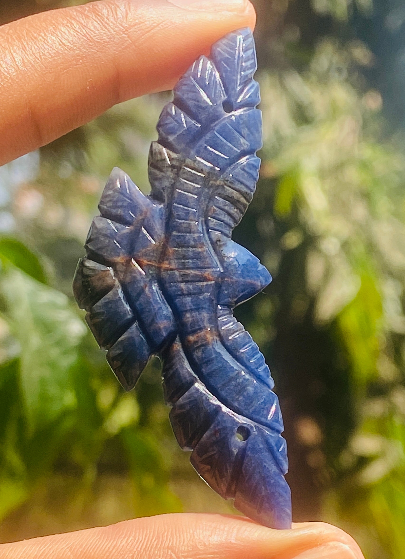 Passive 47.00 Genuine Blue Sodalite Hand Carved Premium Crystal Eagle