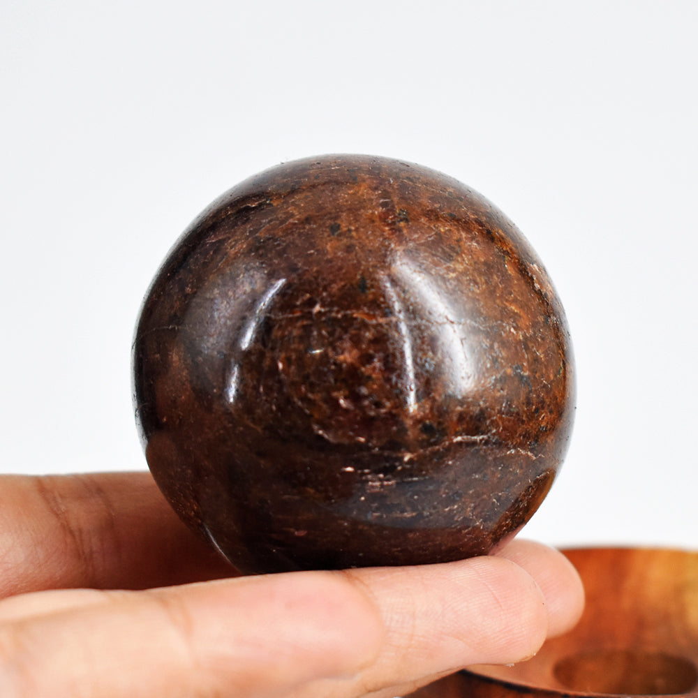 Amazing  1104.00 Carats Genuine  Almandine Garnet  Hand  Carved Crystal  Healing Gemstone  Sphere