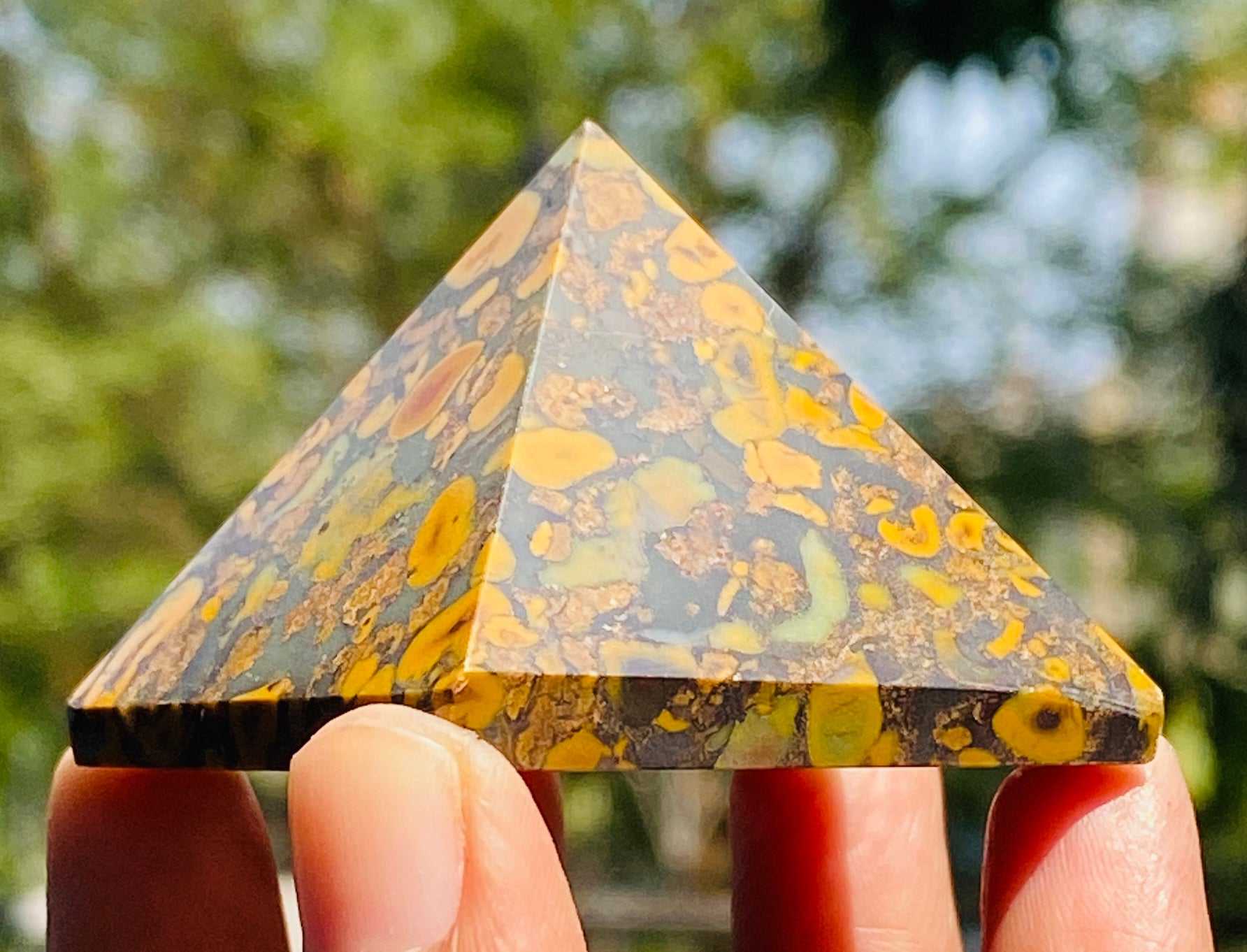 Best Ever 389.00 Cts Genuine Fruit Jasper Healing Crystal Specimen Divine Premium Pyramid