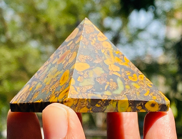 Best Ever 389.00 Cts Genuine Fruit Jasper Healing Crystal Specimen Divine Premium Pyramid