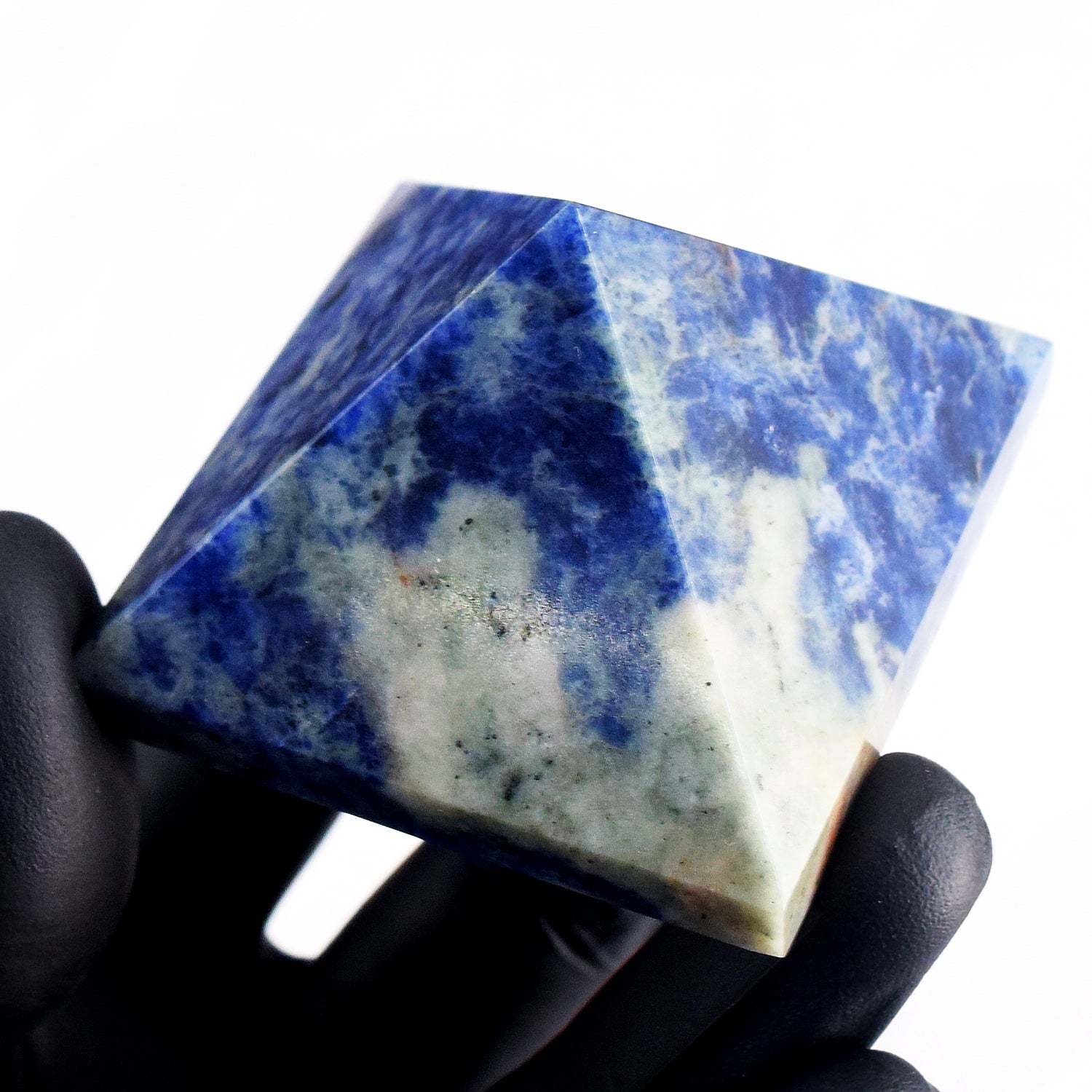 Gorgeous 587.00 Cts Genuine Sodalite Healing Crystal Specimen Divine Pyramid