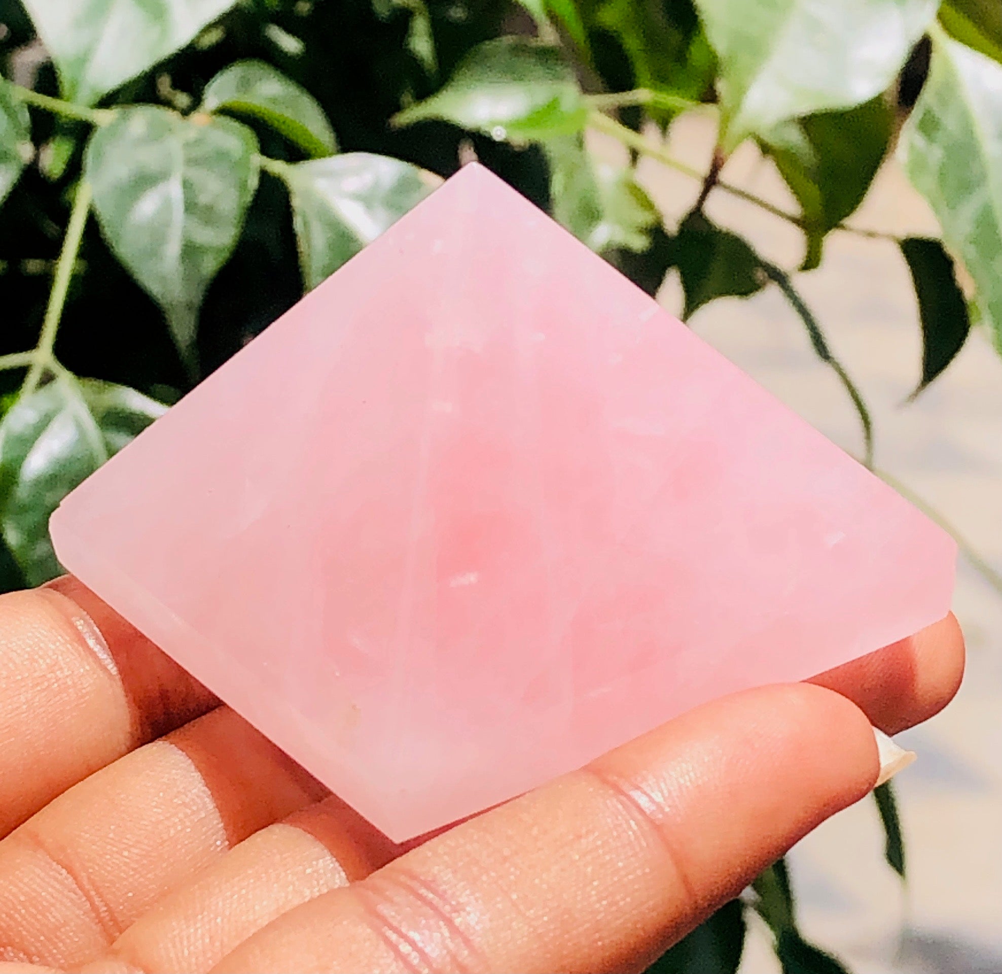 Radiant 428.00 Cts Exclusive Rose Quartz Healing Crystal Specimen Premium Pyramid