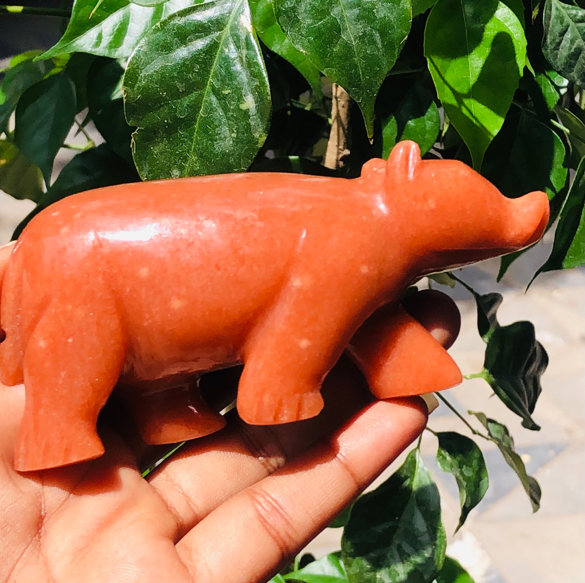 Amazing 1037.00 Carats Genuine Aventurine Crystal Gemstone Hand Carved Pig 2026 Collection