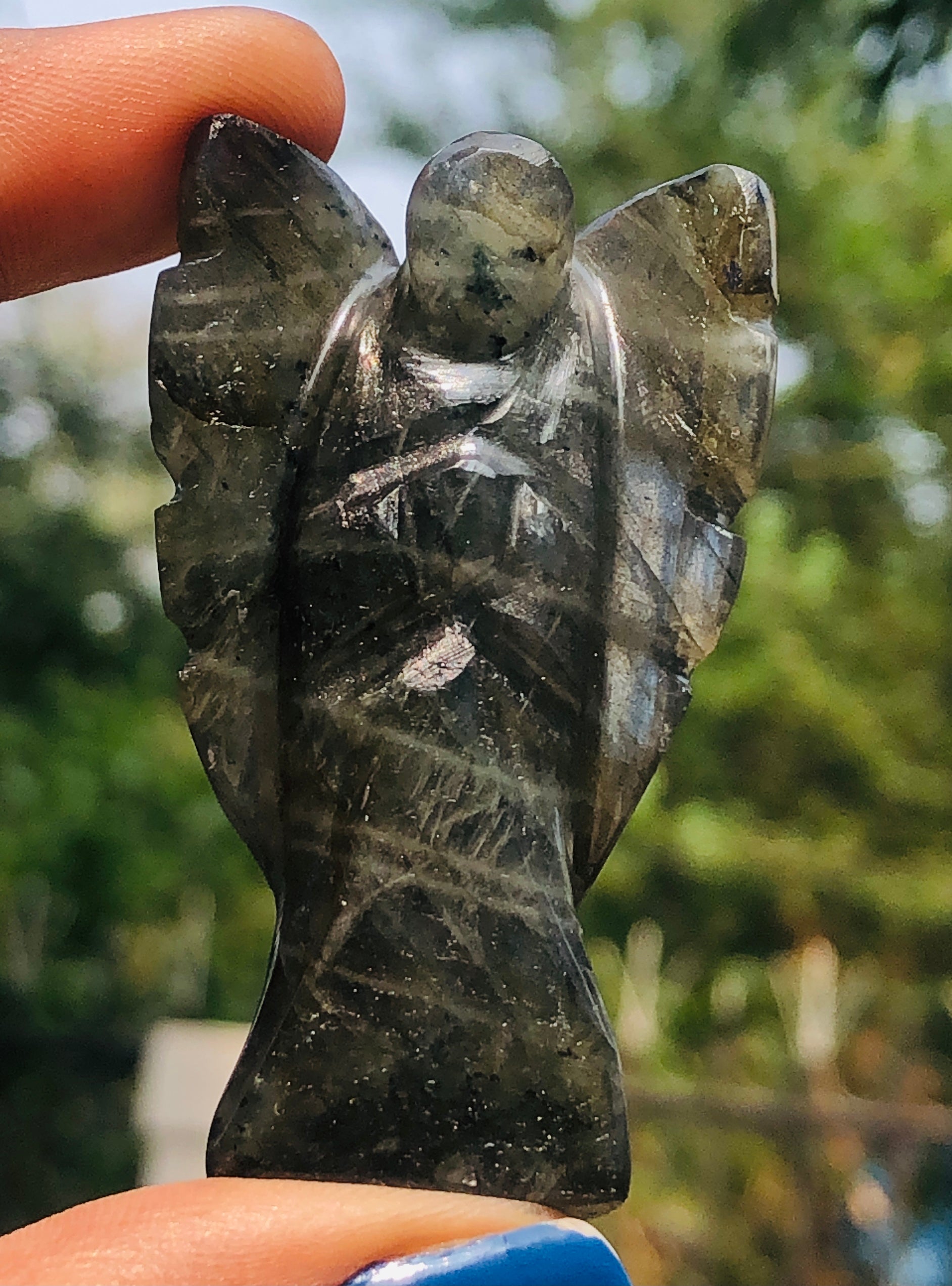 Attractive 143.00 Cts Genuine Labradorite Healing Premium Divine Crystal Angel