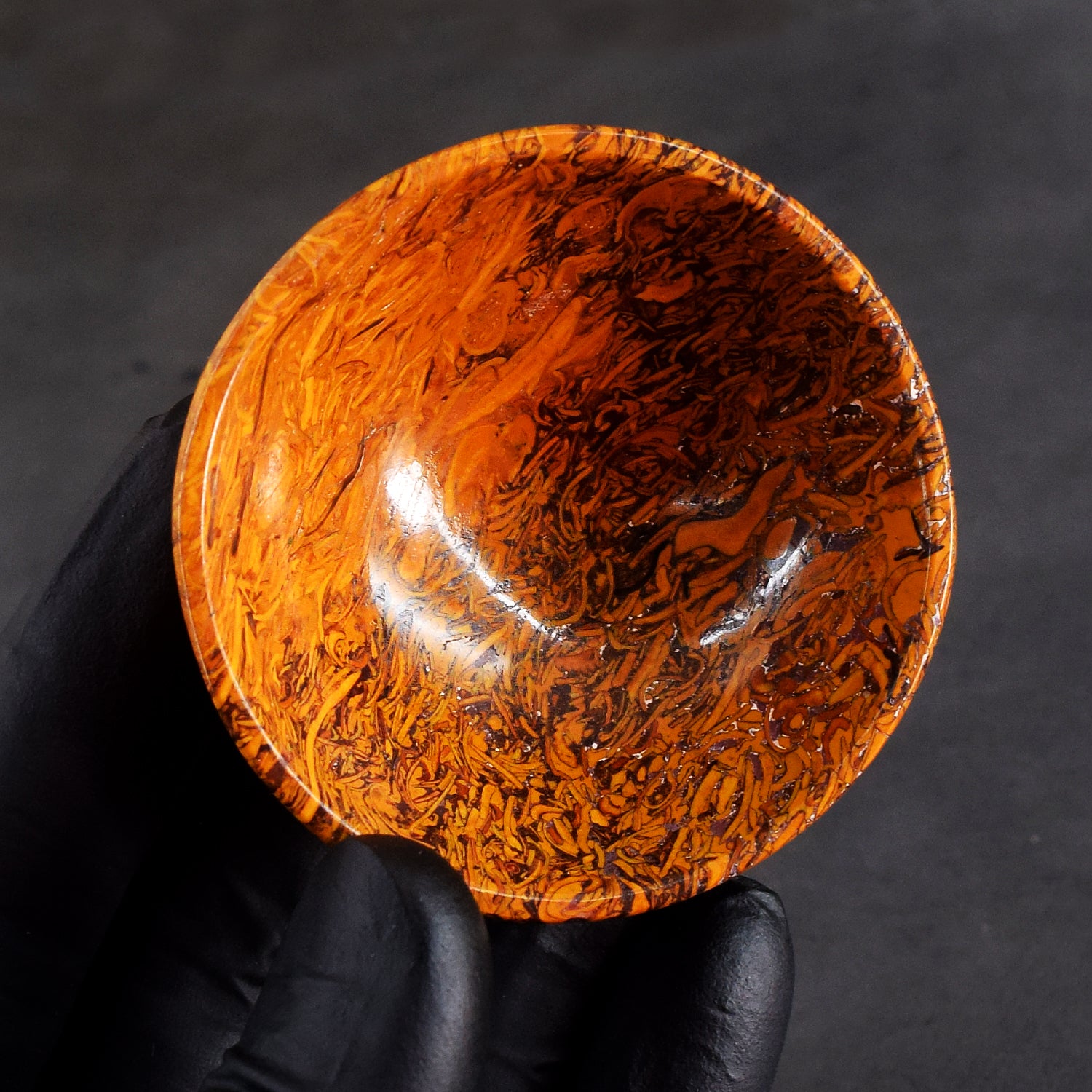 Amazing 178.00 Carats Genuine Golden Art Jasper Hand Carved  Crystal Gemstone Carving Bowl