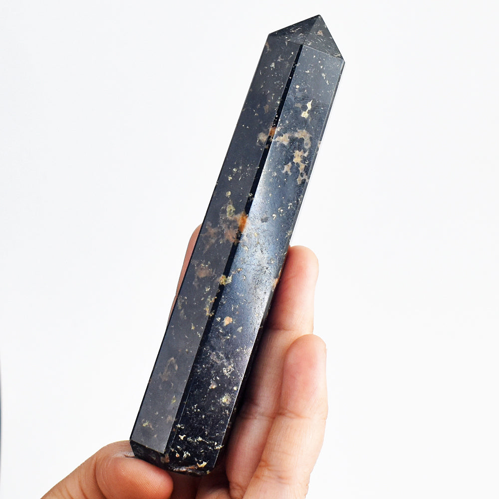 Artisian 832.00 Carats  Genuine Black Tourmaline Hand  Carved  Healing Crystal Gemstone  Point