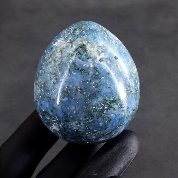 Elegant 796.00 Cts Genuine Moss Agate Healing Premium Crystal Egg