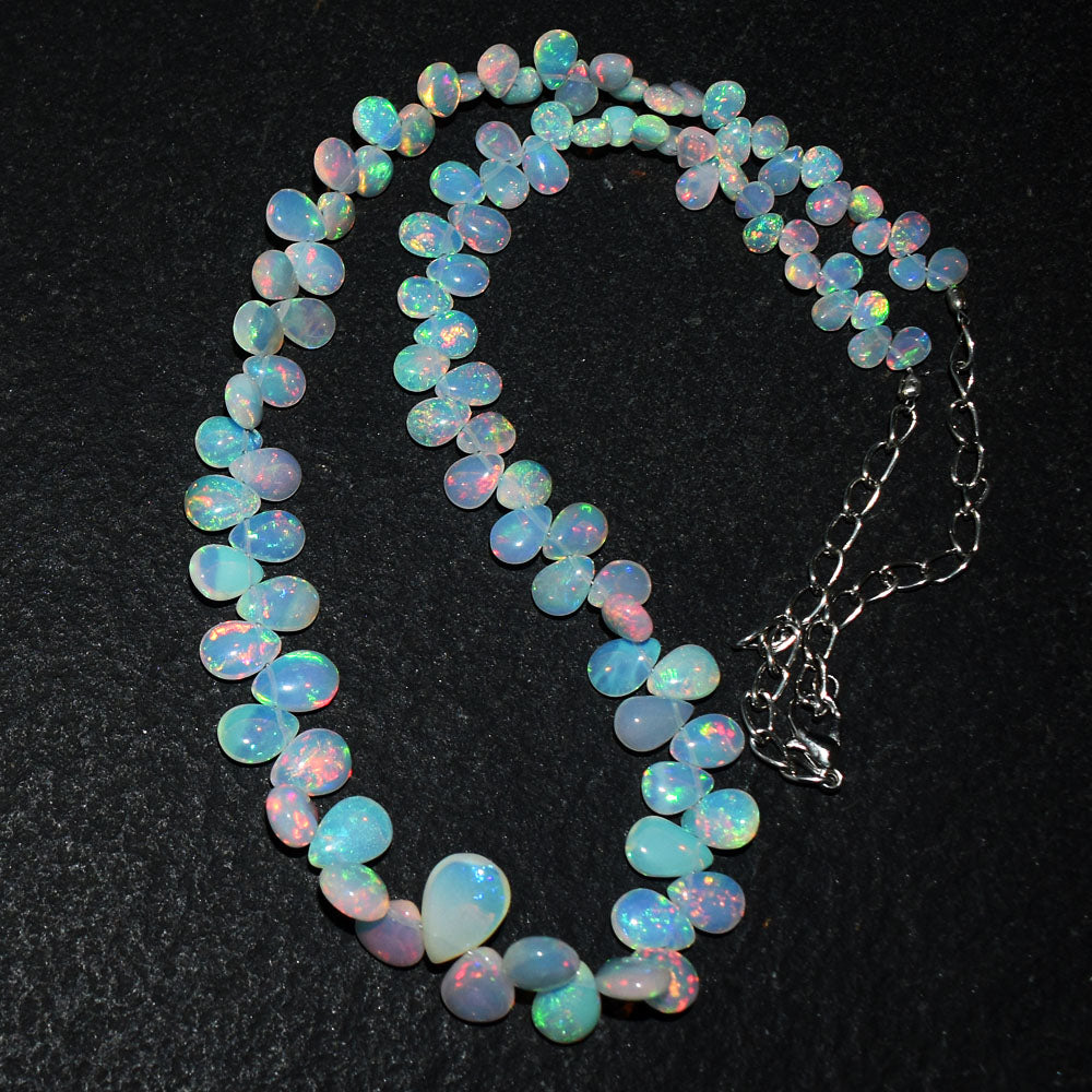 Mega Sale - 100% Gorgeous 82.00 Cts Genuine Ethiopian Opal Beads Necklace