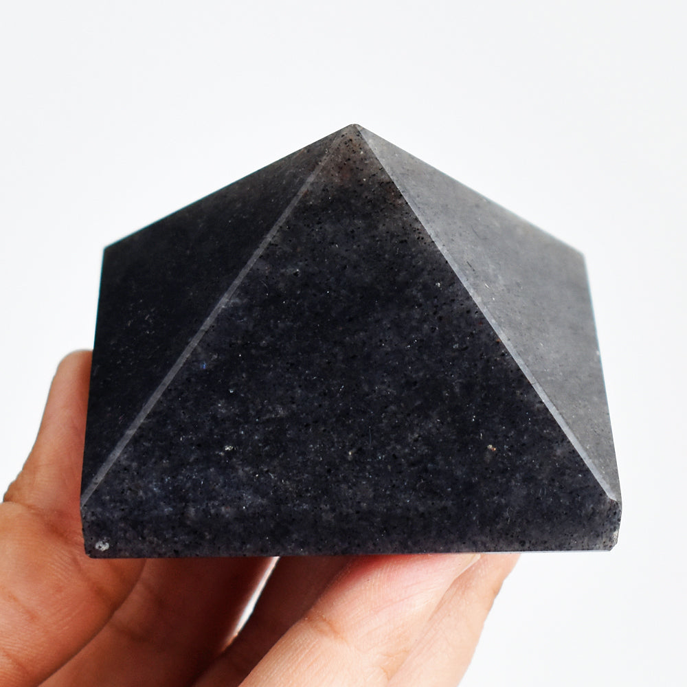 861.00  Carats  Genuine Rutile  Quartz  Hand  Carved  Natural  Healing  Crytal Pyramid