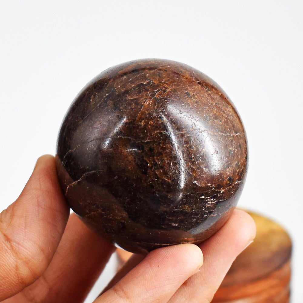 Amazing  1104.00 Carats Genuine  Almandine Garnet  Hand  Carved Crystal  Healing Gemstone  Sphere