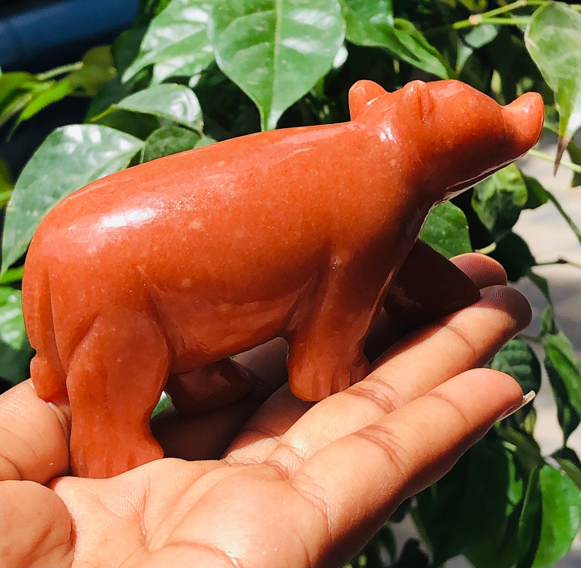 Amazing 1037.00 Carats Genuine Aventurine Crystal Gemstone Hand Carved Pig 2026 Collection