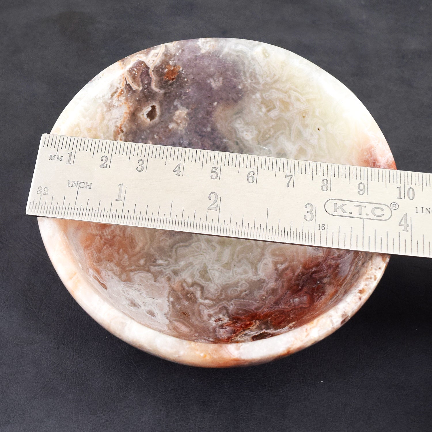 Elegant 1065.00 Carats Genuine Crazy Lace Agate Hand Carved Crystal Gemstone Carving Big Bowl