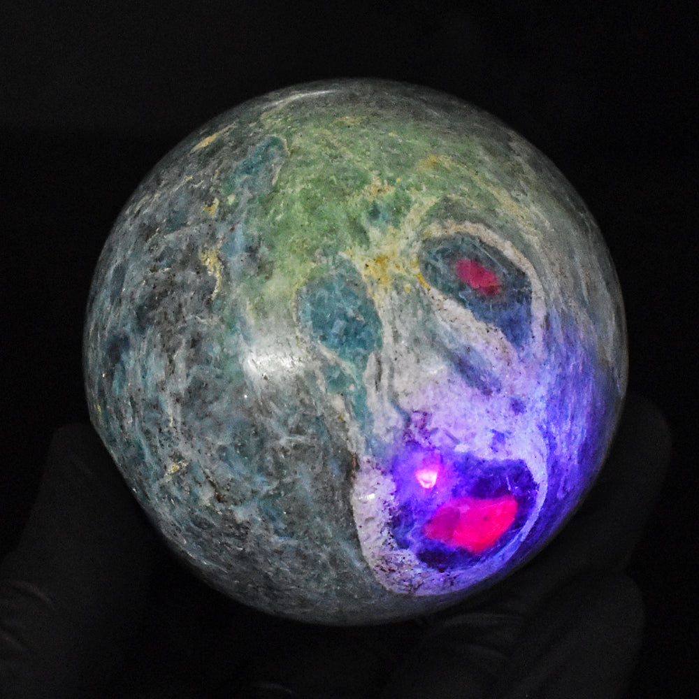 Amazing 2927.00 Cts Genuine Pink In Ruby Fuchsite Crystal Specimen Healing Sphere