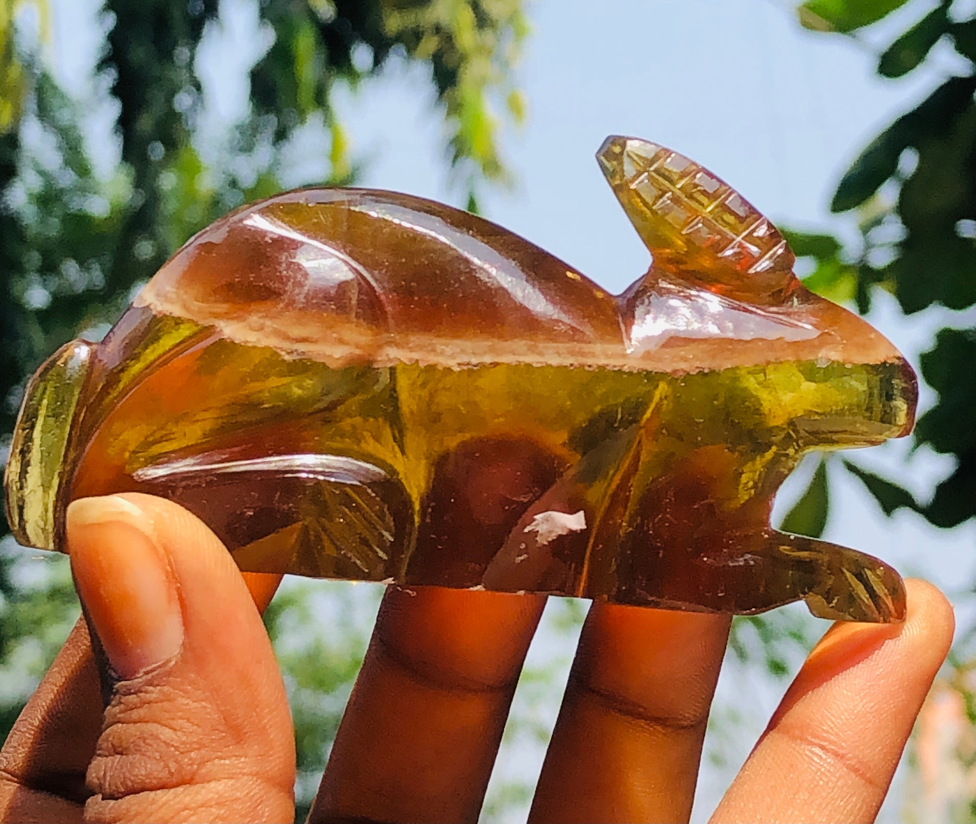 Amazing 676.00 Cts Genuine Yellow Fluorite Carved Crystal Premium Bunny