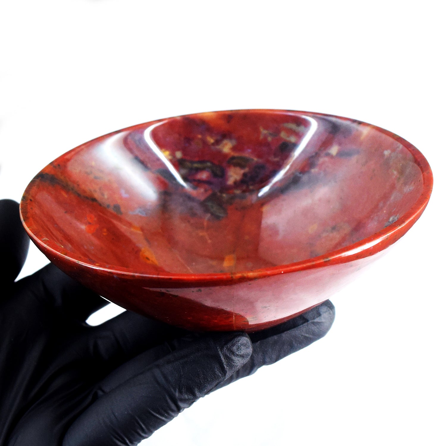 Awesome 419.00 Carats Genuine Red Jasper Hand Carved Crystal Gemstone Carving Big Bowl