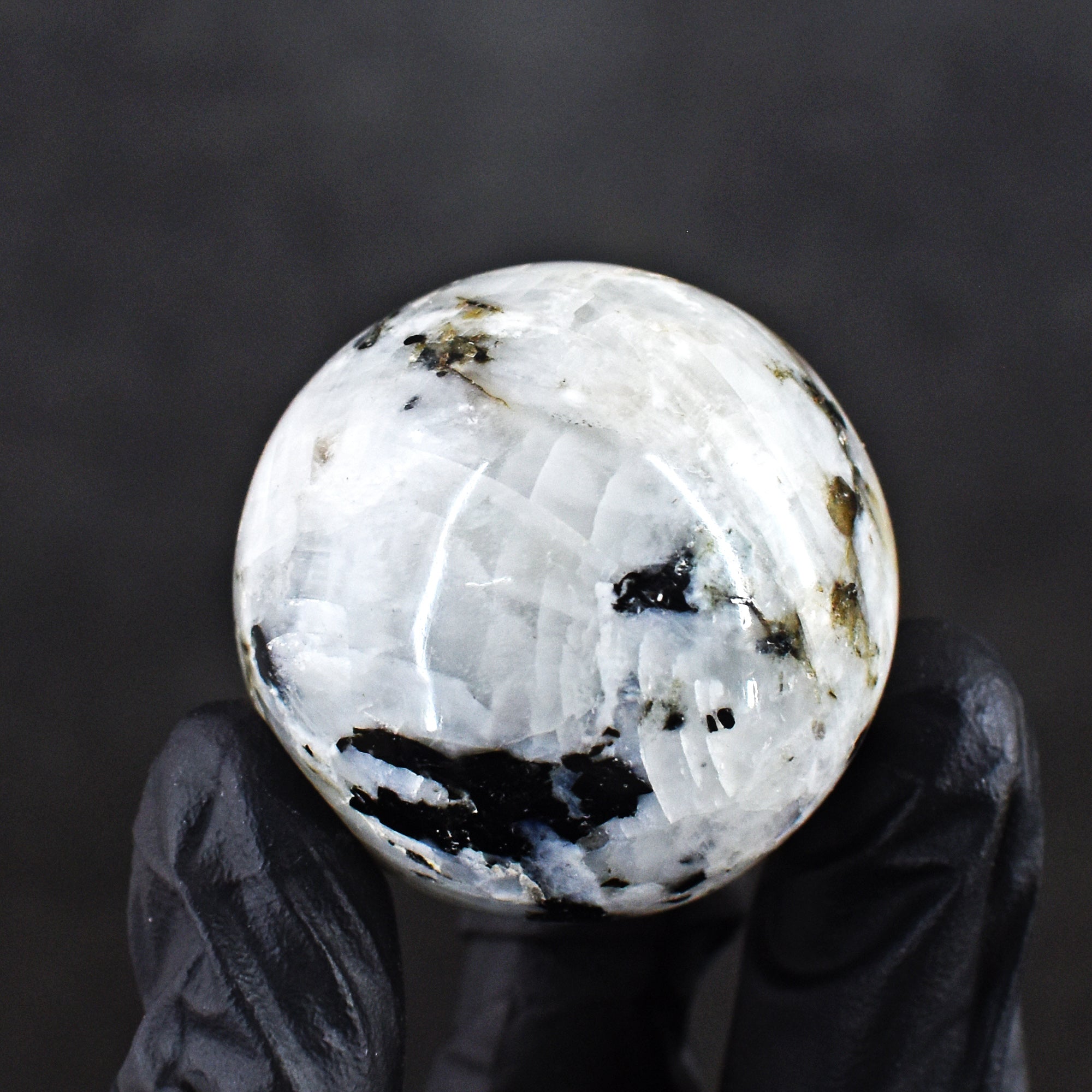 Natural 346.00 Cts Genuine Blue Flash Moonstone Crystal Specimen Healing Sphere