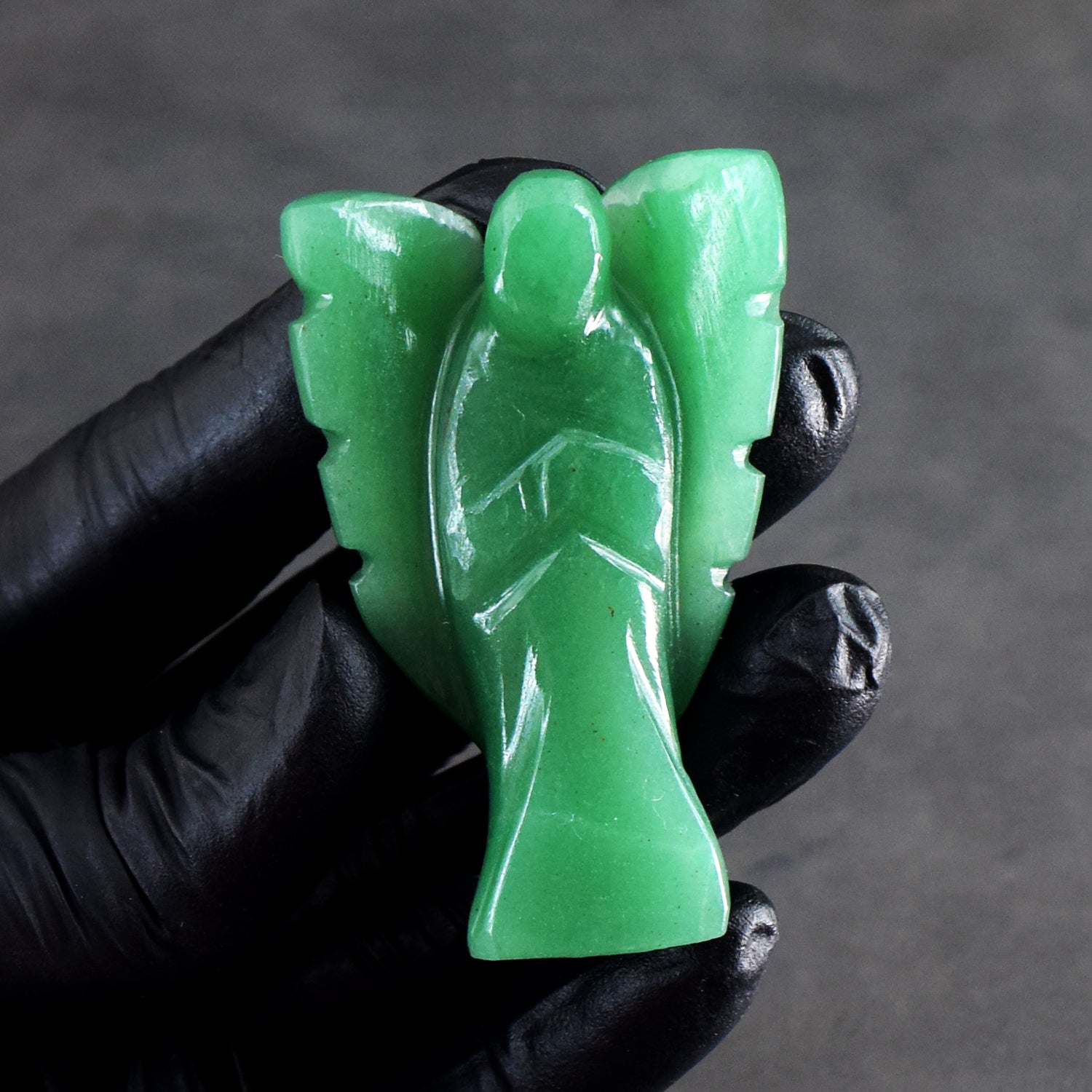 Admirable 142.00 Cts Genuine Green Aventurine Healing Premium Divine Crystal Angel