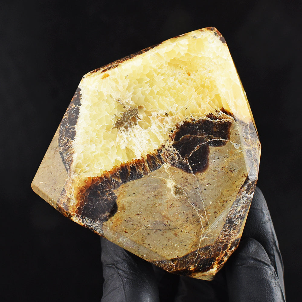 Excellent 1106.00 Cts Genuine Septarian Agate Free Form Crystal Specimen Gemstone Tower