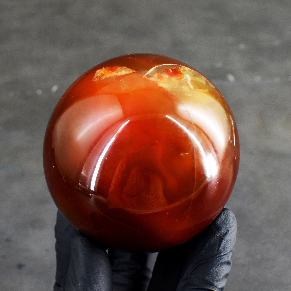 Natural 1500.00 Cts Genuine Carnelian Crystal Specimen Healing Sphere Gemstone