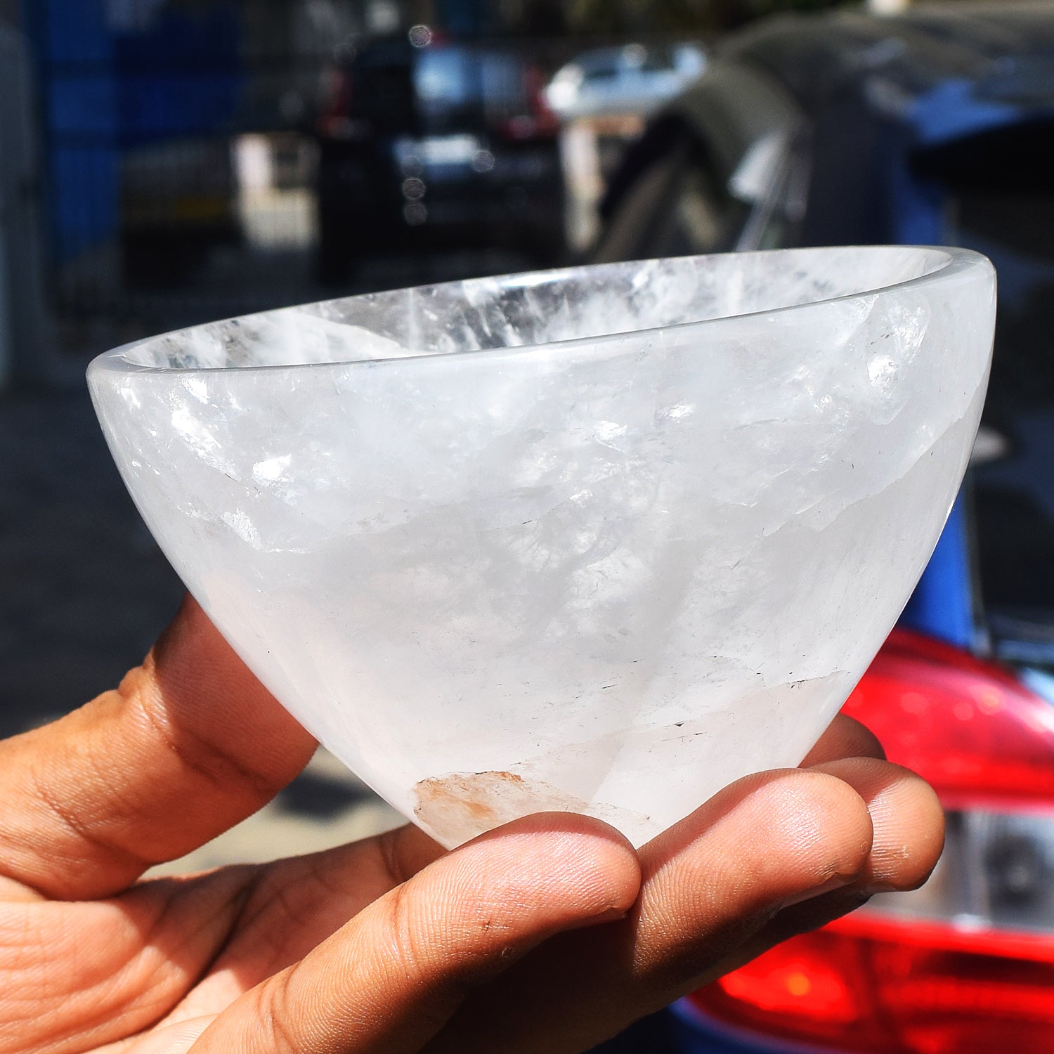 Gorgeous Ever 1916.00 Carats Genuine White Quartz Hand Carved Crystal Gemstone Carving Big Bowl