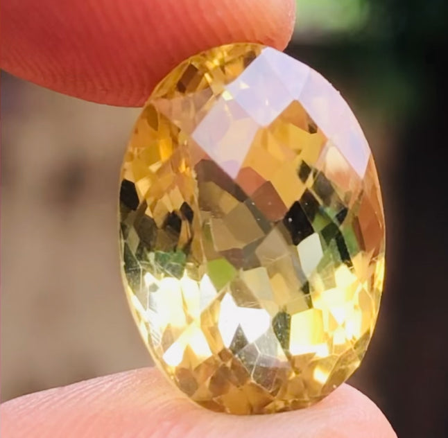 Fabulous 10.00 Cts Genuine Citrine Faceted Loose Gemstone