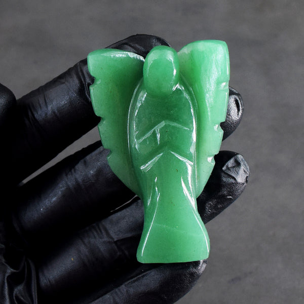 Admirable 142.00 Cts Genuine Green Aventurine Healing Premium Divine Crystal Angel