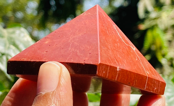 Gorgeous 423.00 Cts Genuine Red Jasper Crystal Specimen Healing Divine Pyramid