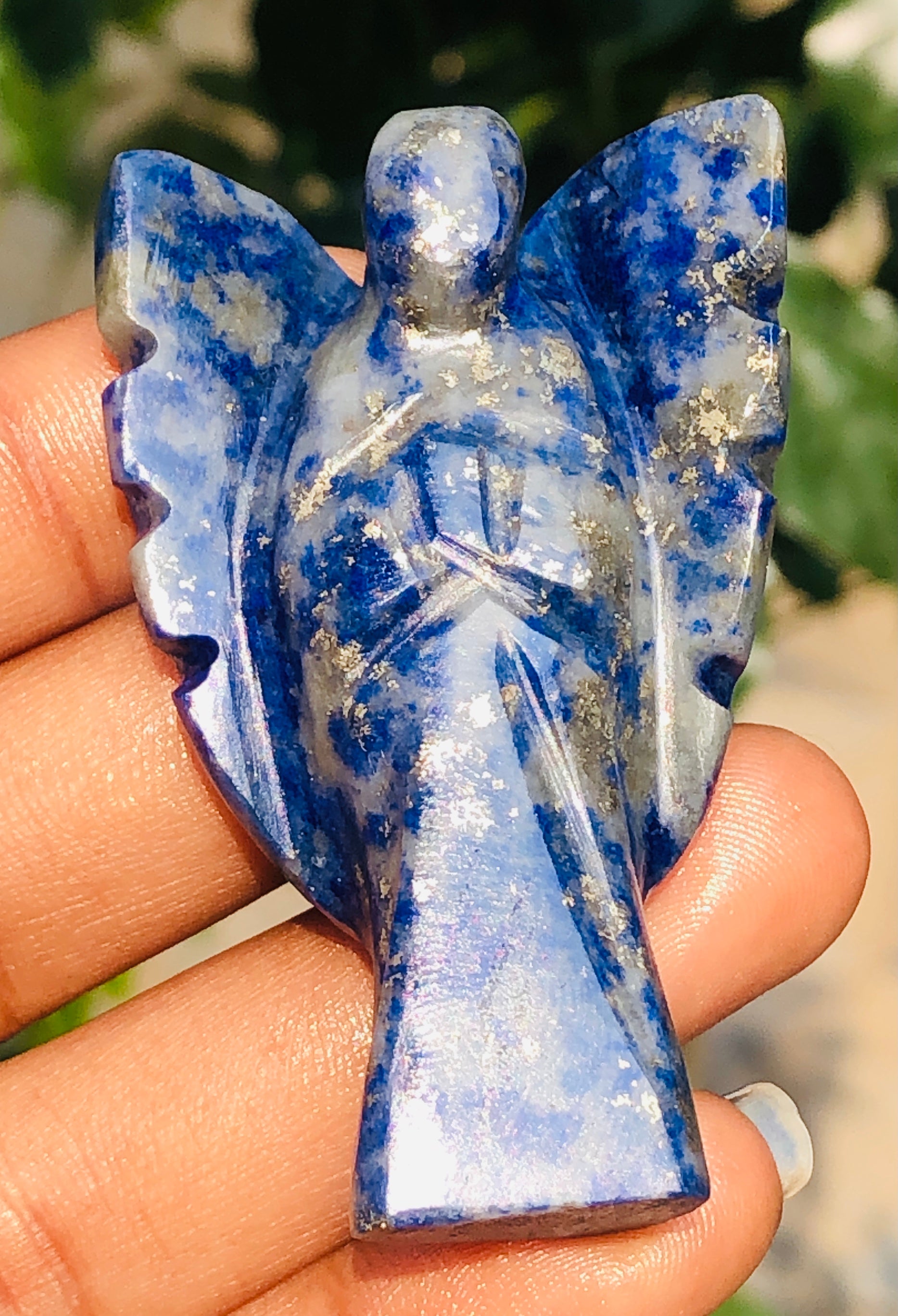 Attractive 148.00 Cts Genuine Blue Lapis Lazuli Healing Premium Divine Crystal Angel